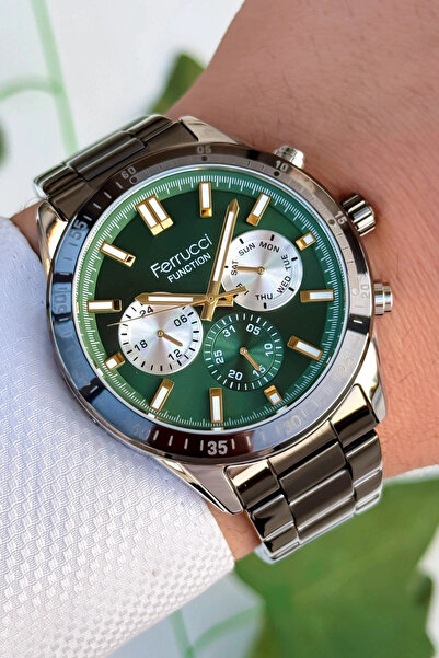 Ferrucci Function Men's Wristwatch, Steel Band 3Atm Water Resistant Smoked Sd...