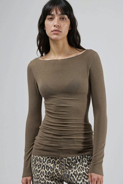 Hiccup BUSEM Ελαφριά μπλούζα με λαιμόκοψη καγιάκ και μακριά μανίκια