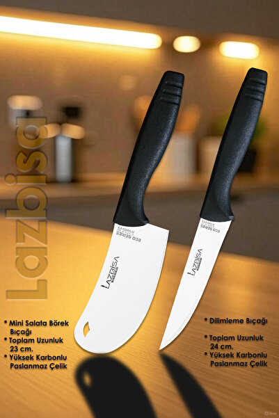 LAZBİSA Eco Serisi Mutfak Bıçak Seti Et Ekmek Sebze Pizza Salata Börek Şef Bı...