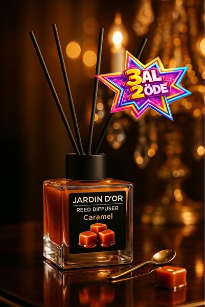 JARDIN D'OR Caramel Reed Diffuser 100 ml Karamel Çubuklu Oda Kokusu