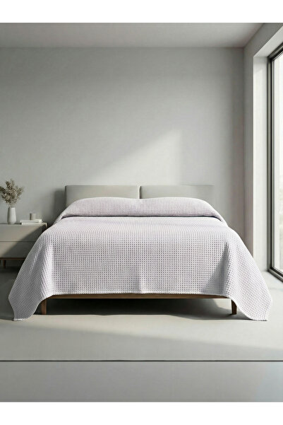 Muteks بيكيه صيفي مزدوج من القطن 100% باللون الأبيض الفاخر - قماش مضاد للتعرق...