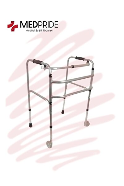 MedPride Walker Wolker Tekerlekli Hareketli Katlanabilir Hasta Yürüteci Teker...