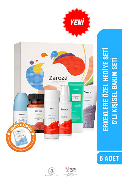 ZAROZA Erkeklere Özel Hediye Seti - 6'lı Kişisel Bakım Seti