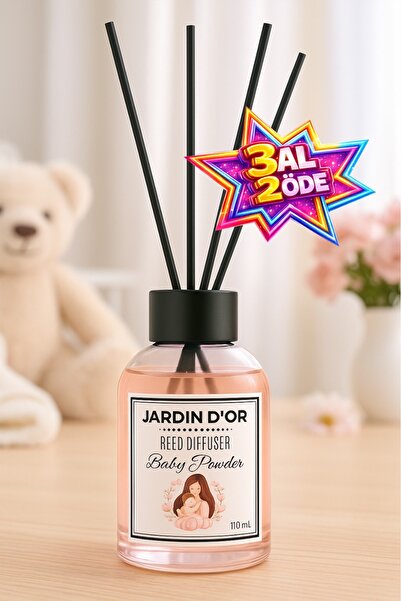 JARDIN D'OR Bebek Pudrası Çubuklu Oda Kokusu / Baby Powder Reed Diffuser 110 ML