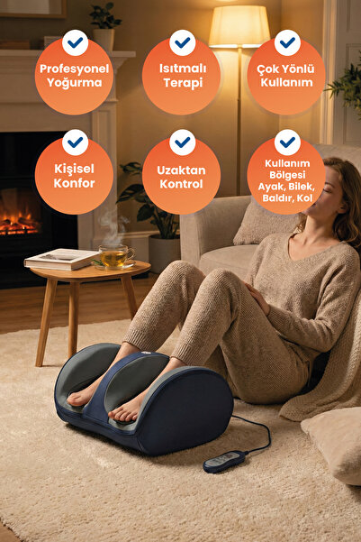 Xo Isıtmalı ve Yoğurmalı Kumandalı Ayak ve Bacak Spa Etkili Rahatlatıcı Masaj...
