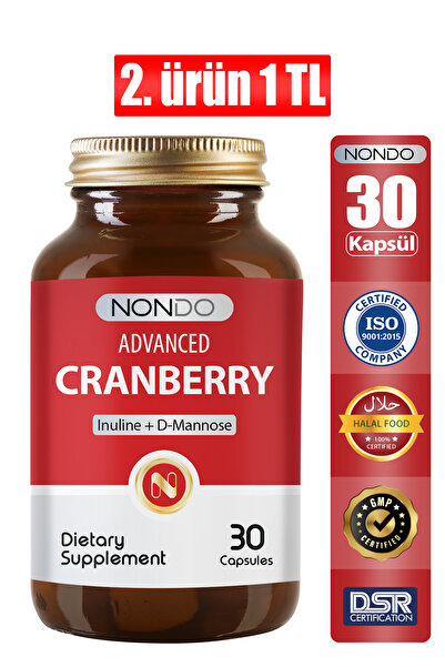 Nondo Cranberry 30 Kapsül (turna Yemişi Inulin D-mannose Turna Yemişi Ekstresi )