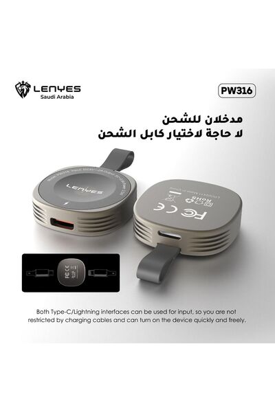 Lenyes PW316 Mini Wireless Magnetic Charger 2.5W Gray