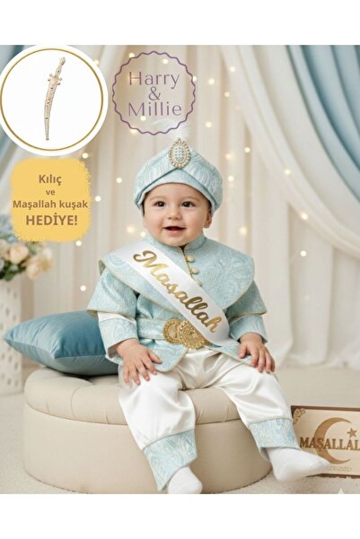 Harry&Millie Erkek Bebek Mevlütlük Şehzade Sünnetlik Sünnet Kıyafeti Erkek Ço...