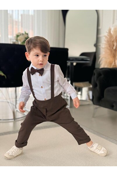 Z KİDS Kahverengi Uzun Salopet