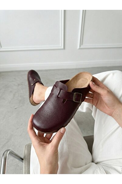 Mycorni شبشب من الجلد الطبيعي الداخلي بنعل فلين طبيعي تشريحي من سابو للجنسين