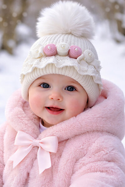 Recos Baby Girl Wool Beret Hat Stylish Design