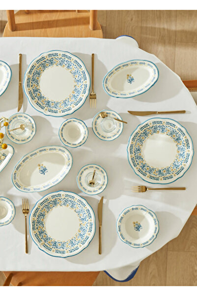 Bella Maison ليانا ستونوير - طقم إفطار أزرق لـ 6 أشخاص، 26 قطعة