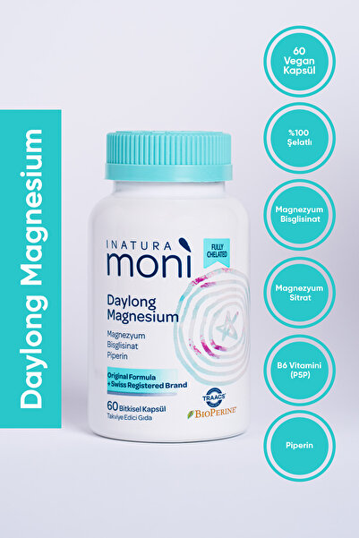 Moni Vitamins Moni Daylong Magnesium Magnezyum Bisglisinat, Magnezyum Sitrat,...