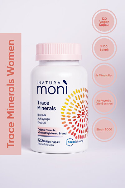 Inatura 120 كبسولة موني معادن بيوتين 5000 كروم زنك سيلينيوم ذيل الحصان