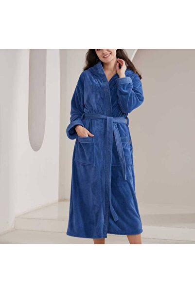 REEFI Modern hooded bathrobe - blue - 2/3XL