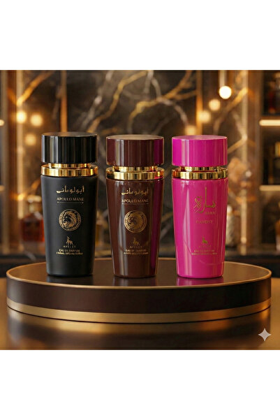 Arab Set 3 Parfumuri Arabesti (2x Barbat + 1x Dama) 100ML - Apollo Black + Ap...