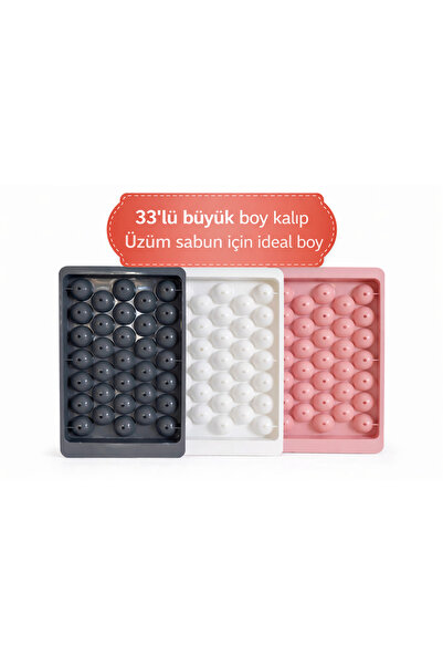 Medita Craft Salkım Üzüm Sabun Kalıbı 33 Buz kalıbı Büyük Boy