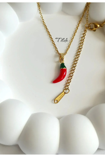 Açıkmeşe Ev Yaşam Ürünleri Kırmızı Biber Kolye Mini Aci Biber Pepper Kolye