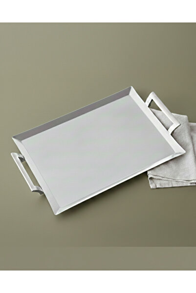 Arsel صينية شاي تيوس بلاتينيوم بمقبض من الفولاذ المقاوم للصدأ 304 الممتاز 18/10