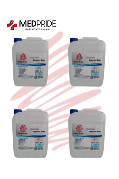 MedPride Car Care Saf Su Ütü Ve Akü Suyu Güneş Panel Temizleme Suyu 5 Lt 4 Adet