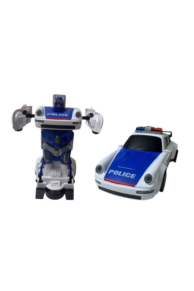 OEM Mașină de Poliție Transformabilă 2-în-1 – Robot Clasic