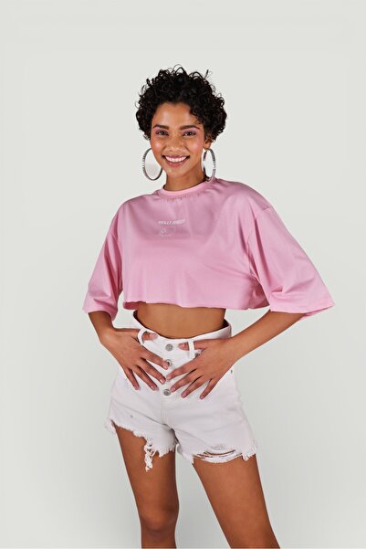 HOLLY LOLLY Holly Crop Tshirt Pembe
