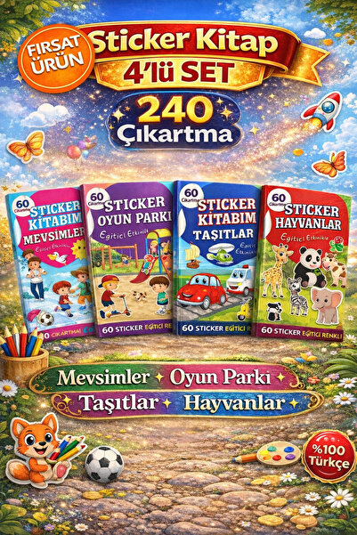 ANI OFİS KIRTASİYE A K 60 Çıkartmalı Sticker Kitabı –Eğitici Etkinlik Kitabı ...