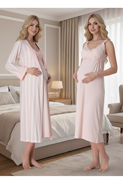 Lohussa Нов сезон Розова на райета Лятна специална дизайн Памучна бременна ха...