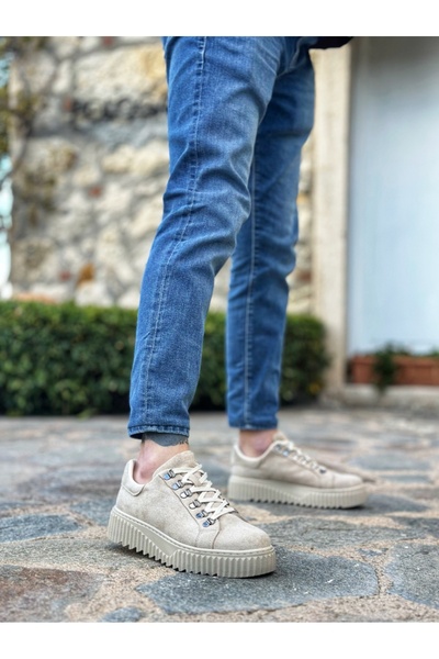 BOA Ba0505 Krajkové topánky so suchým zipsom v krémovej farbe