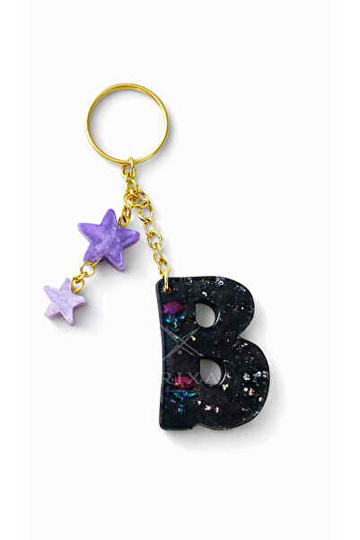 orixa Letter B Keychain - Bag Charm (Black)