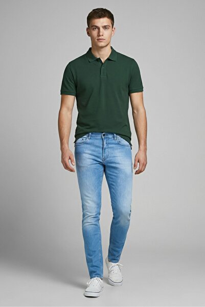 Replay بنطلون جينز رجالي ضيق قابل للتمدد، أزرق