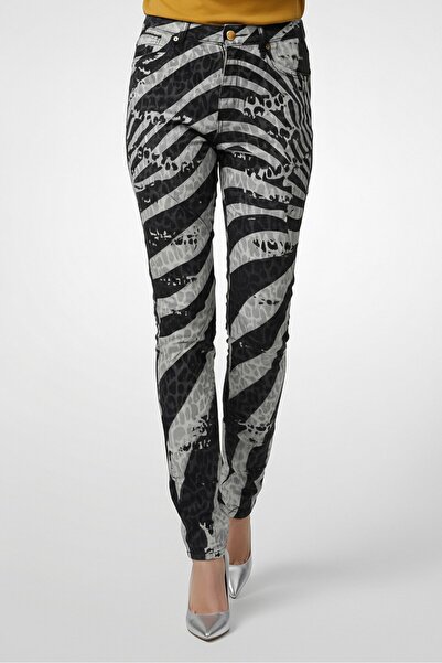 Roberto Cavalli Women Regular Fit Animal Print Pants, Multicolor