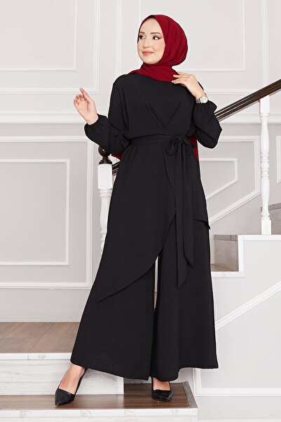 EBRUTESETTÜR طقم سالاش كالفولد أيروبين تيسيدور مكون من قطعتين باللون الأسود