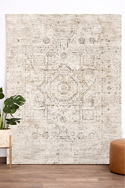 Decomia Home Sisal Renkli Vintage Desenli Retro Salon Halısı Mutfak Halısı Ko...