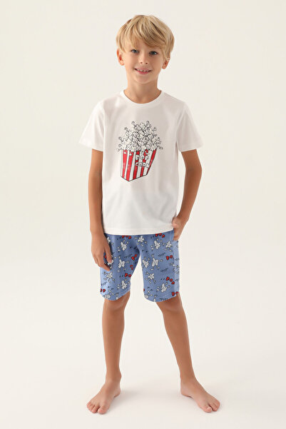 Rolypoly Erkek Çocuk Beyaz Bermuda Takım