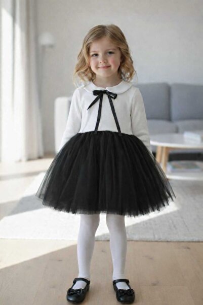 Şirin Şeyler Butiği Perla Uzun Kol Kız Çocuk Prenses Kabarık Tütü Elbise Bebe...