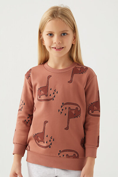 Arnetta Rolypoly Girl's Red Brown Sweatshirt
