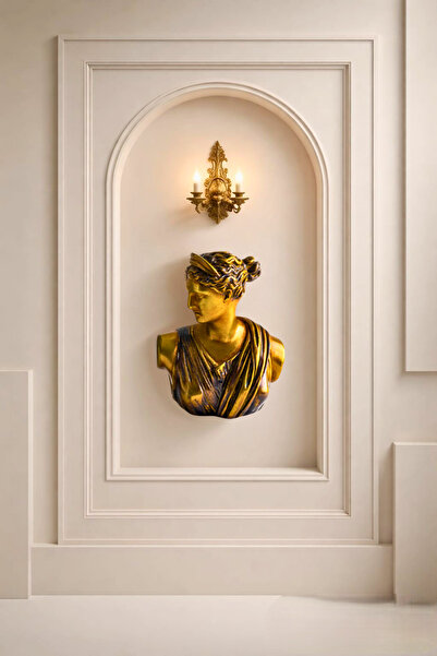 Yaratıcı sanatlar atölyesi Diana Duvar Büstü Duvar Heykeli Dekoratif Asma Büy...