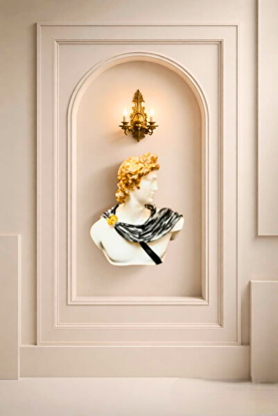 Yaratıcı sanatlar atölyesi Duvar Büstü Apollo Duvar Heykeli Dekoratif Asma Bü...