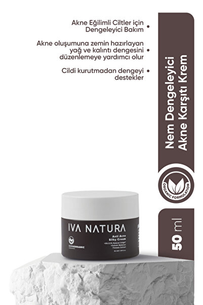 Iva Natura Akne Karşıtı Çay Ağacı Özlü Krem Organik Sertifikalı 50ml