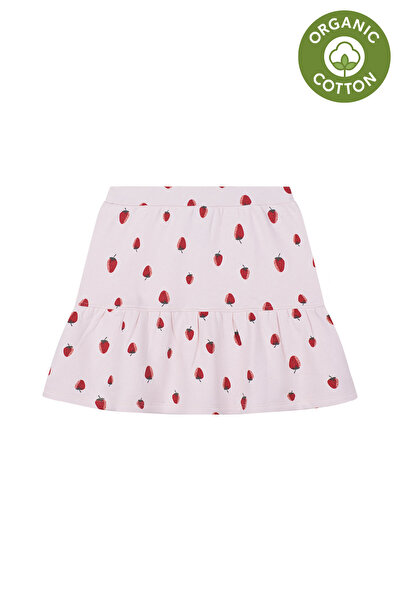 Antebies تنورة فتيات من الصوف الوردي العضوي