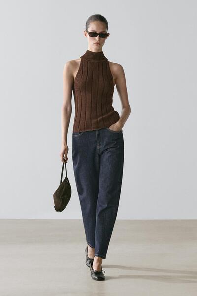 Massimo Dutti Pamuk karışımlı halter top