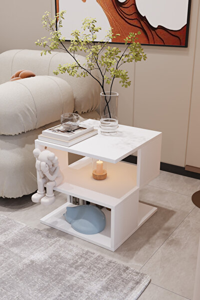 AWOX Vortex Orta Sehpa Dekoratif Sehpa Çok Amaçlı Raf