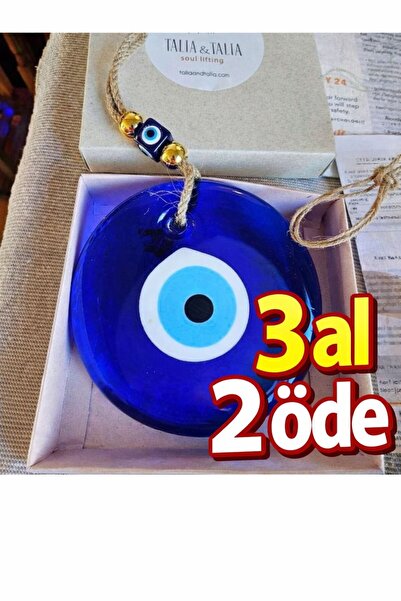 312 KONSEPT ÖZEL KUTUSUNDA 11 CM İPLİ HALATLI CAM NAZAR BONCUĞU, NAZARLIK, DU...