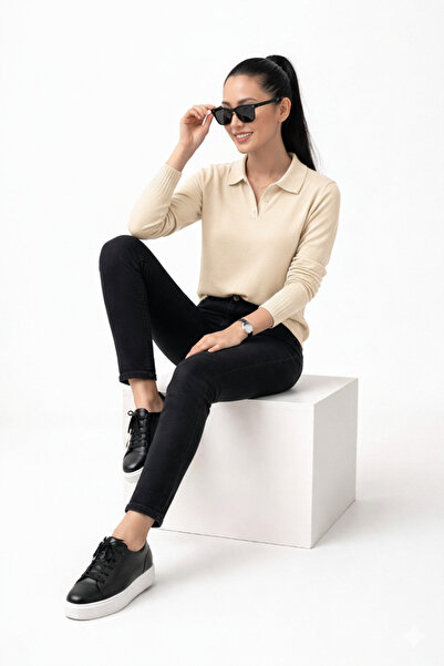 tevhid triko gömlek yaka triko bluz