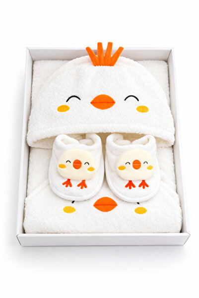 İZYALİF BABY Unisex Animal Figured Baby Bathrobe Towel Set Newborn Gift Boxed...