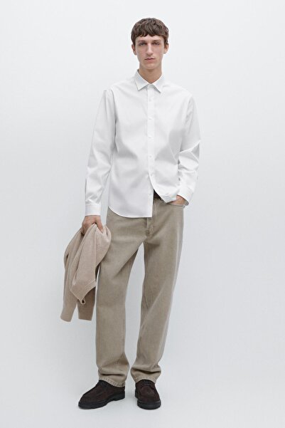 Massimo Dutti Pamuk karışımlı streç gömlek