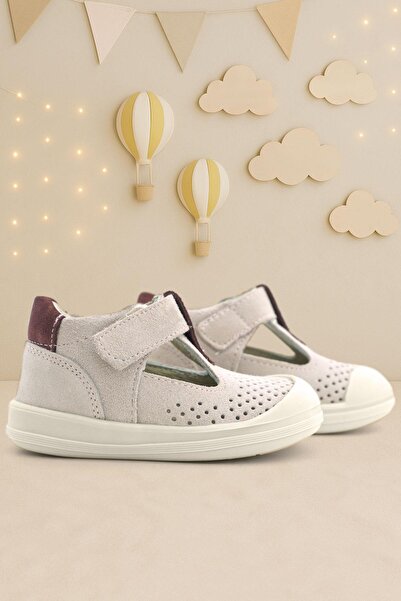 Rakerplus صندل شون من الجلد الطبيعي باللون الأرجواني الفيروزي وشريط فيلكرو تش...