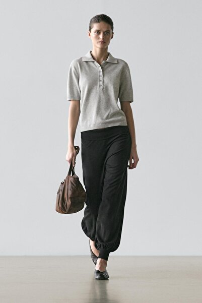 Massimo Dutti Cotton knit polo jumper