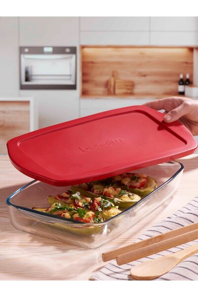 Paşabahçe Kırmızı Kapaklı Borcam Saklama Kabı 3.8 L